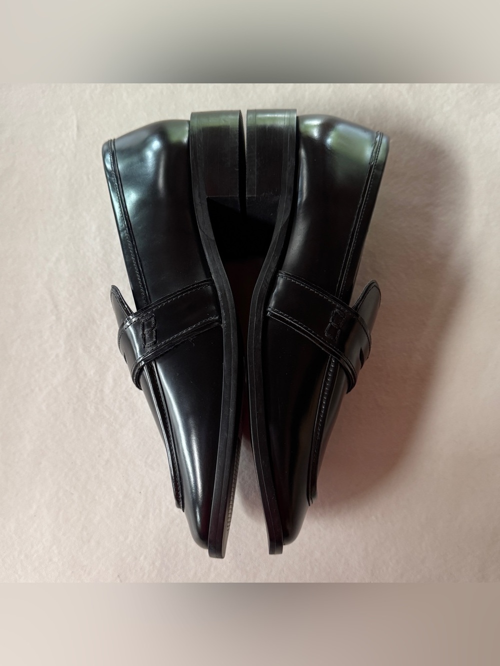 TOPSHOP Leather Layne Black Slip-on Loafer 7.5 NWOB - Picture 6 of 16